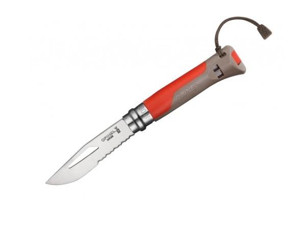 Нож "OPINEL" OUTDOOR 8VRI (пластик/нержав.сталь) красный  001714