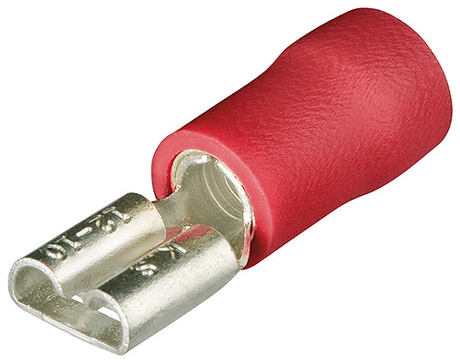 Гильзы флажковые KNIPEX, изолированные, красные, штекер: 4.8 x 0.8 мм, 0.5 - 1.0 кв. мм (AWG 20-17), 100 шт KN-9799010