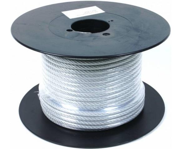 Трос стальной с ПВХ 3/4мм. (250м)