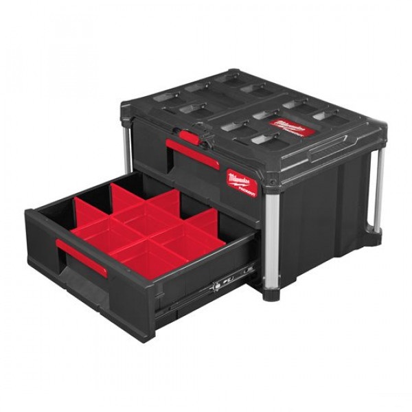 Ящик с 2-мя выдвижными отсеками Milwaukee PACKOUT 4932472129
