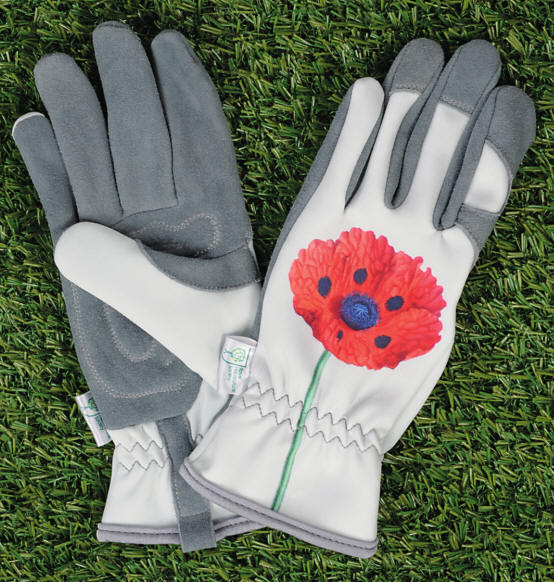 Перчатки садовые GOLD LEAF Челси (Мак) из оленьей кожи, размер M  RHS-01 в Екатеринбурге