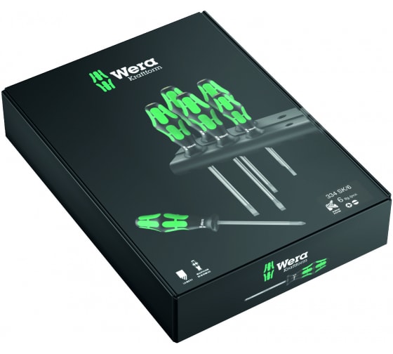 Набор отвёрток + подставка WERA 334 SK/6 Rack Kraftform Plus Lasertip, 6 предметов WE-007680 в Екатеринбурге 