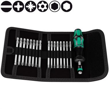 Набор бит с динамометрической рукояткой-битодержателем WERA  Kraftform Kompakt 60 Torque 1,2 - 3,0 Nm, WE-059293