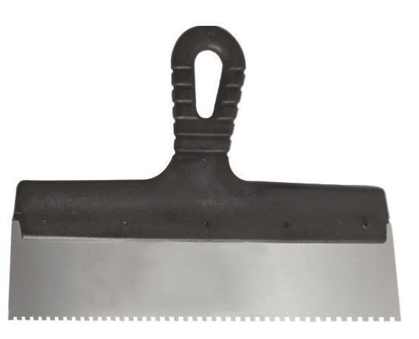 Шпатель зубчатый "Сибртех" 6х6мм. нерж.сталь 200мм. пластм.рукоять 85464