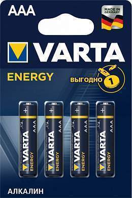 Элемент питания  Varta Energy AAA LR03/286 BL4 388482