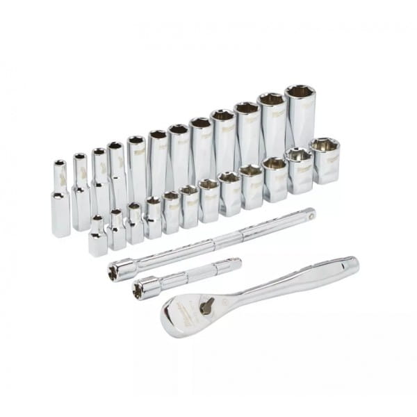 Набор метрических головок Milwaukee 1/2" - (28предметов), шт 4932471864