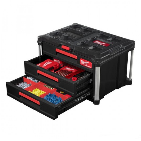 Ящик с 3-мя выдвижными отсеками Milwaukee PACKOUT 4932472130