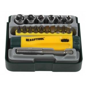 Набор бит+отвертка "Kraftool" 18предметов  26143-Н18