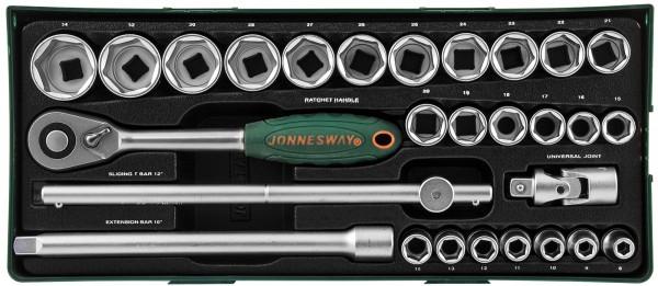 Набор инструмента Jonnesway 28пр. 1/2" 8-34мм. S04H4728S 047534