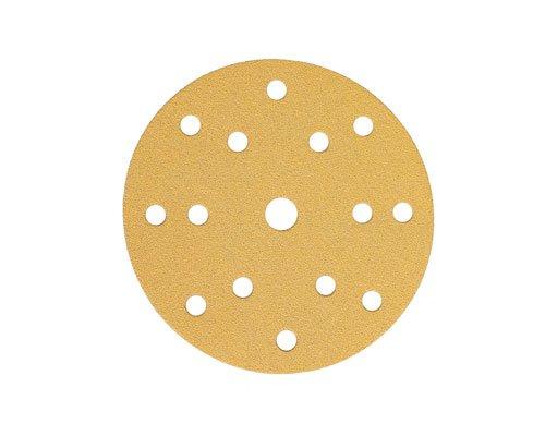 Шлиф мат на бум основе  липучка GOLD 150мм 15 отв Р120