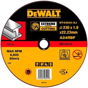 Диск отрезной "DeWalt" EXTREME 230х22,2х2мм сталь  DТ43600