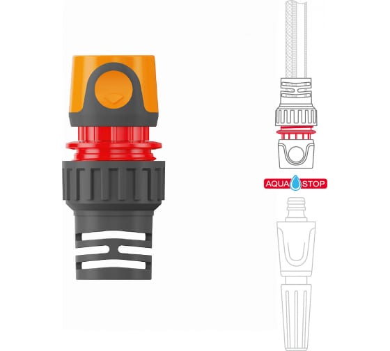 Коннектор для шланга DAEWOO 15-19 мм 5/8” - 3/4” с аквастопом  DWC 2519 в Екатеринбурге