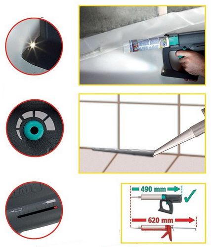 Пистолет для герметика Wolfcraft на батарейках 4350000 в Екатеринбурге 