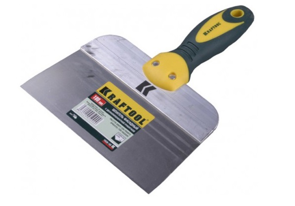Шпатель "Kraftool" нержав.полотно 2-компоненткая ручка 150мм. фасадный 10036-150 в Екатеринбурге 