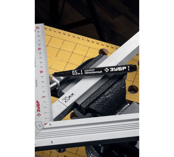 Маркер перманентный тонкий ЗУБР черный 0,5мм. 06321-2 в Екатеринбурге 