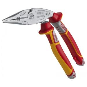 Длинногубцы комбинированные NWS VDE ErgoCombi изогнутые 200мм. 1406-49-VDE-200