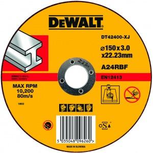 Диск отрезной "DeWalt" 150х22,2х3мм сталь  DТ42400