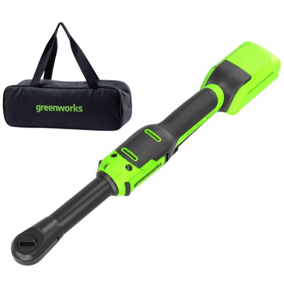Гайковерт ударный (Гайковерт-трещотка удлиненная) Greenworks GD24RWX, 24V, без АКБ и ЗУ, сумка  38 3804207