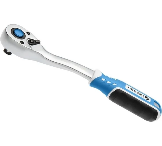 Трещотка HOEGERT изогнутая с кнопкой 3/8 72Т  HT1R328 в Екатеринбурге 