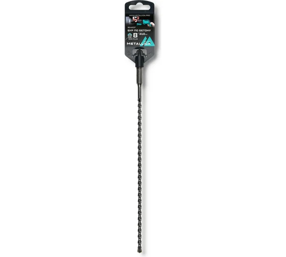 Бур по бетону SDS-plus METALLICA Optima   8х310/250 мм, напайка с центром, 2 спирали 904237