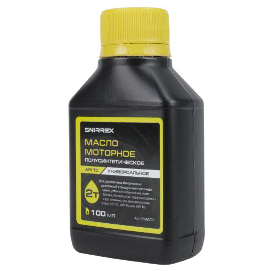 Масло моторное SNIRREX 2-х тактное полусинтетическое универсальное API TC, 100 мл 33865 в Екатеринбурге