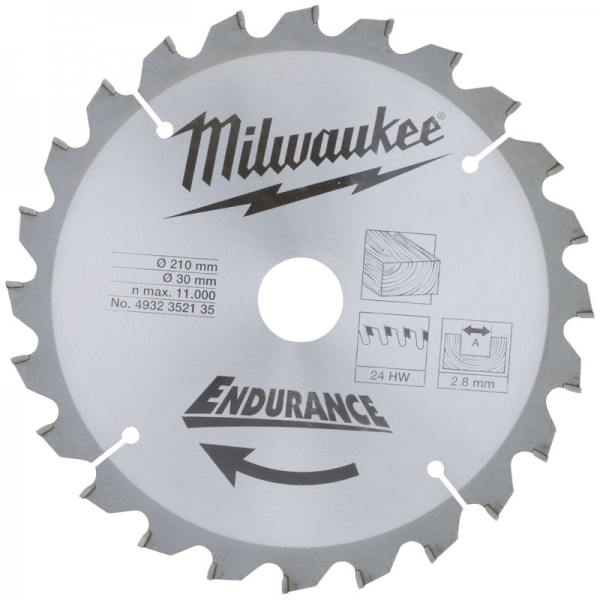 Пильный диск Milwaukee 210/30 Z24