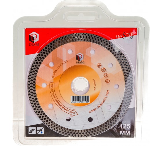 Диск алмазный по керамограниту DIAM Hard Ceramics MasterLine 125х1,2х10х22,2мм. 000669 в Екатеринбурге