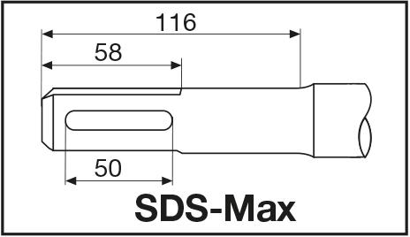 Коронка Milwaukee литая SDS-Max TCT 2p 50x100