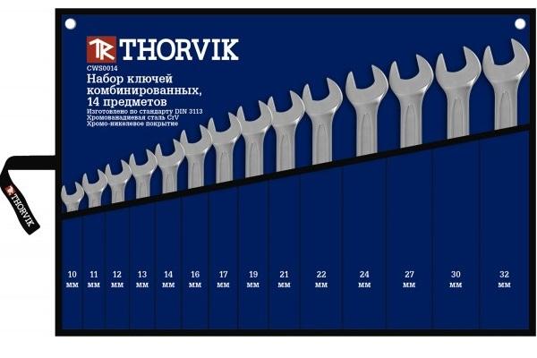 Набор ключей комби "THORVIK" 14пр. 10-14,16,17,19,21,22,24,27,30,32мм  CWS0014  052047