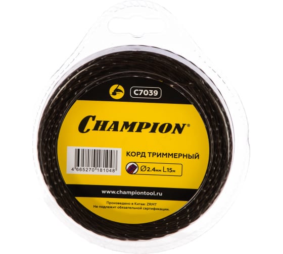 Леска триммерная CHAMPION Magic 2.4мм*15м C7039