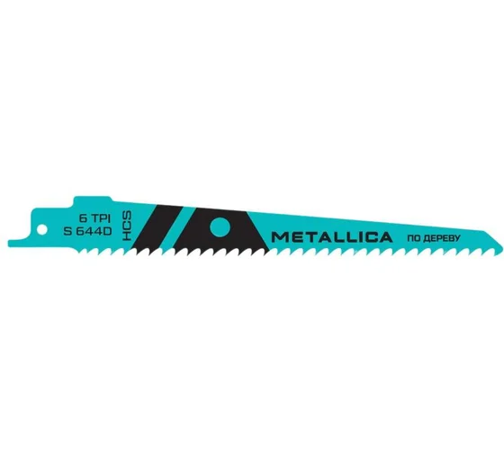 Пилки сабельные METALLICA Optima S644D 150/125мм шаг 4,3мм, HCS узкие, по дереву 2шт 908280