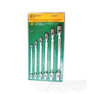 Набор ключей шарнирнирных "Арсенал" 6 предметов 8-19 мм.  НКШ-6