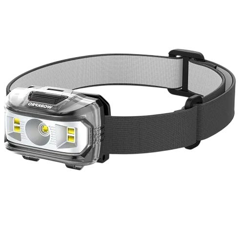 Фонарь налобный WORKPRO 80-300LM  черный  WP353001WE