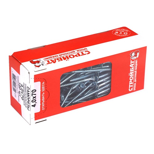 Саморез универсальный СТРОЙБАТ 4,0x70мм. белый 150шт. 110651