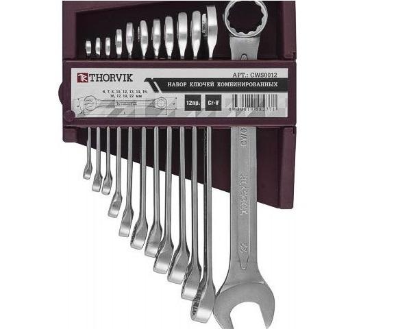 Набор ключей комби "THORVIK" 12пр. 6-10,12,13,14,17,19,22мм  CWS0012  052046