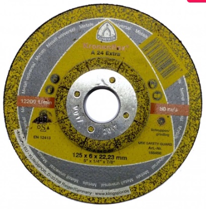 Диск зачистной по металлу KLINGSPOR d.125х6х22мм. KS/EXTRA/A24EX/S/GEK 328782 в Екатеринбурге