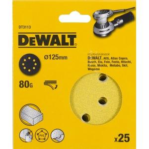 Шлифкруг "DeWalt" 125мм 80з  DT3113