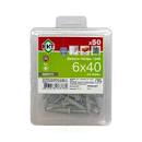 Дюбель с шурупом под молоток ЕКТ 6х40мм. гриб нейлон (50шт./BOX-02)  B009127