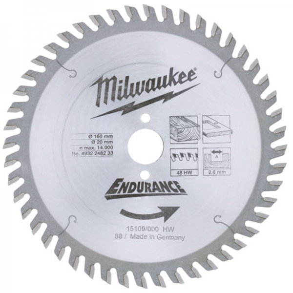 Пильный диск Milwaukee 160/20 Z48