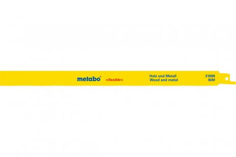 Пилки для сабельной пилы "Metabo" по дер.с гвоздями 300х0,9/1,8-2,6мм S1222VF  631098000 в Екатеринбурге