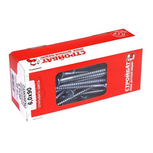 Саморез универсальный СТРОЙБАТ 6,0x90мм. белый 50шт. 110701