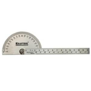 Транспортир с линейкой "Kraftool" нерж.ст.200мм 34290