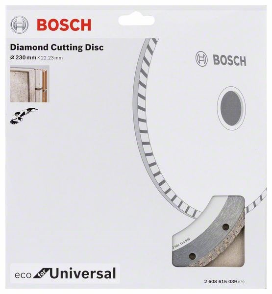 Алмазный диск Bosch ECO Universal TURBO 230х22,2мм 1шт. 2608615039 в Екатеринбурге