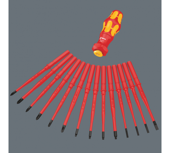 Рукоятка-держатель для сменных стержней Wera Kraftform Turbo VDE 9х125мм. WE-057481 в Екатеринбурге 