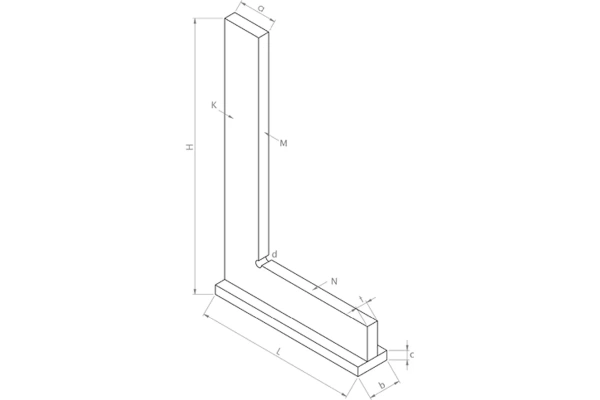 Угольник с упором Kinex 250х160х5мм 4022 в Екатеринбурге 