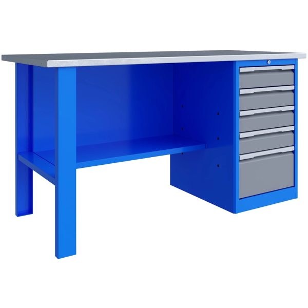 Верстак  металический с одной тумбой ВЕРСТАКОФФ слесарный TNC 161.15.3 125146