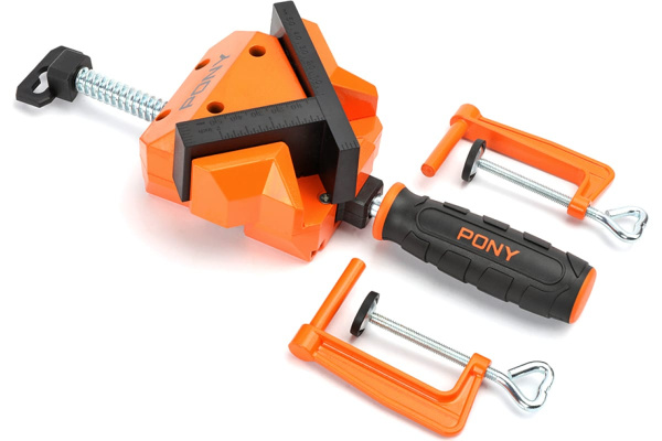 Струбцина угловая Pony Jorgensen до 50мм., с настольными зажимами 2шт.  9180