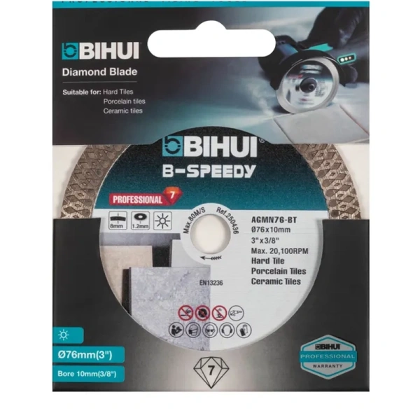 Диск алмазный BIHUI Mini Mesh, 76х1,2х10 мм  AGMN76-BT в Екатеринбурге