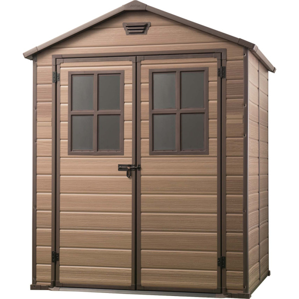 Блок хозяйственный из ПВХ "Keter" Скала 6х5 коричневый 185x152x226см 55кг  17202393