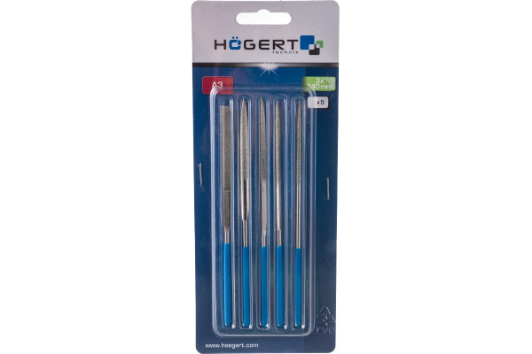 Набор алмазных надфилей HOEGERT  5 шт. HT3B808